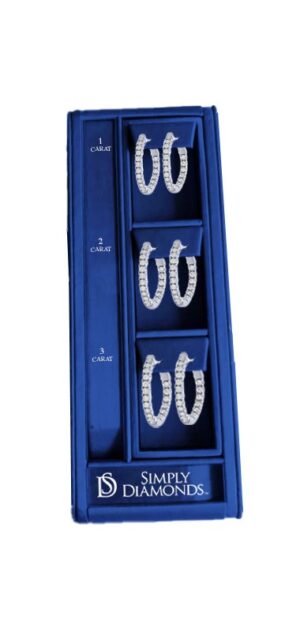 Simply Diamonds 3 HOOP Earring Display - ROYAL BLUE
