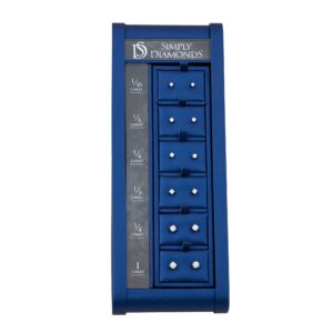 Simply Diamonds 6 STUD Earring Display - ROYAL BLUE