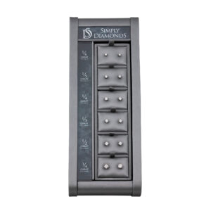 Simply Diamonds 6 STUD Earring Display - STEEL GRAY