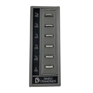 Simply Diamonds 6 slot RING Display - STEEL GRAY