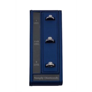 Simply Diamonds 3 slot RING display - ROYAL BLUE