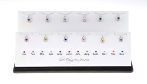 Silver Elegance Glimmer Birthstone Display