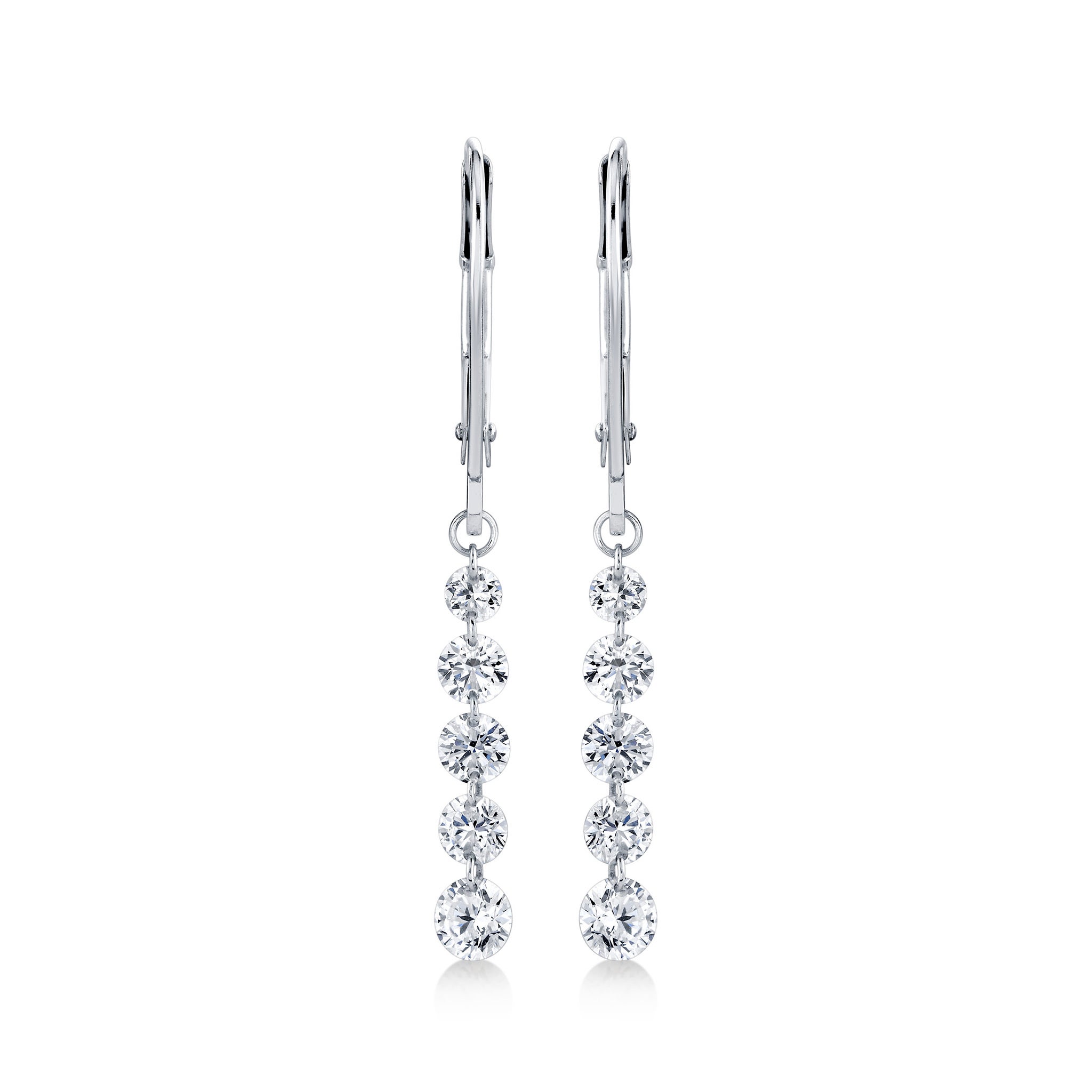 ＆TWICE 1 CTTW LINE EARRINGS - TRJ Concepts / Simply Diamonds